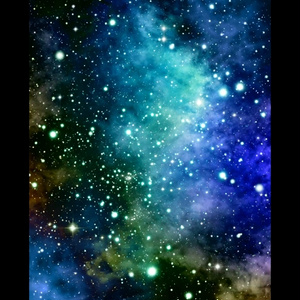 深宇宙を漂う青と紫の星雲アニメーション