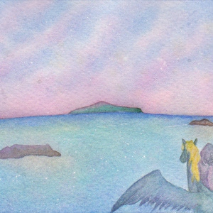 アゼム旅行記 海都の夕日 Luna Rosa Booth