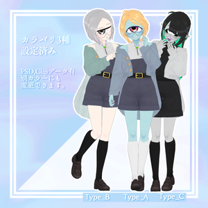 霙ちゃん／VRC向けオリジナル3Dモデル　#さびいろ鉄線 缩略图 3