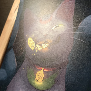 金色ポストカード「猫に小判」