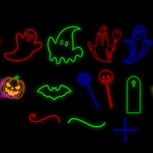 ハロウィン向けネオン素材
