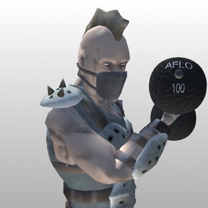 【無料】アフロダンベル【3Dモデル】 缩略图 2