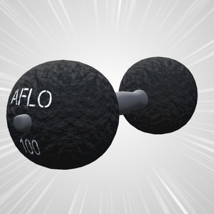 【無料】アフロダンベル【3Dモデル】
