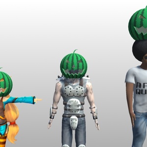 【無料】ハロウィンスイカ【3Dモデル】 缩略图 2