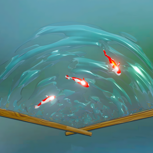 FREE！锦鲤水扇 Koi Water Fan Unity Shader