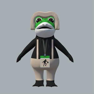 FREE! 鸡你太美蛙 / 小黒子のカエル / iKun Costumed Frog 缩略图 2