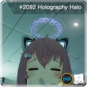 YUYULAB #2092 Accessory ホログラフィーヘイロウ 【VRchat想定】