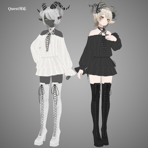 【10アバター対応】Lace Up Dress Outfit 缩略图 14