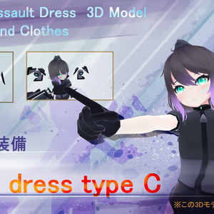 "I-s(アイズ)"【VRChat向けオリジナルアバター】　用　3Dモデルデータ「I-s専用装備 Battle dress type C 」