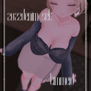 【VRChat向け3Dモデル】2022 denim　set