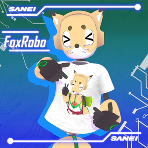 【オリジナル3Dモデル】FoxRobo ロゴ入りTシャツスタイル