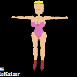 Low-poly 3D Base - Thicc Girl Model