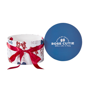【Rose Cutie x Etoile et Griotte】Rose Cutie Ribbon帽子箱（レッドxブルー）