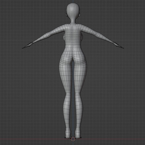 Anime Female Adult 3d Base Mesh - Blender/FBX