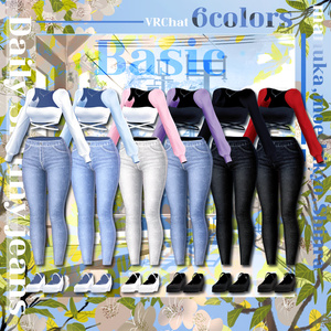 【7アバター対応】 Daily Skinny jeans 【VRChat向け衣装モデル】 缩略图 9