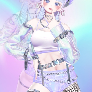 [6アバター対応] Chain leather outfit 缩略图 17