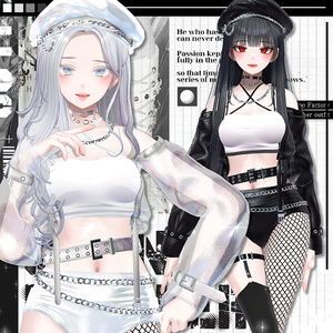 [6アバター対応] Chain leather outfit 缩略图 5