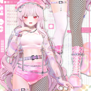 [6アバター対応] Chain leather outfit 缩略图 6