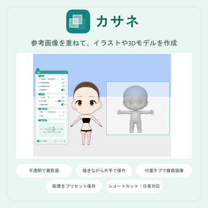 カサネ（Kasane）｜描きながら参考画像を片手で動かせる 重ね表示ツール