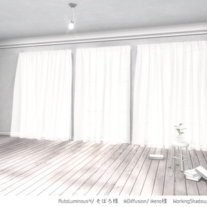 【無料MMD】揺れるカーテンの部屋