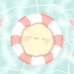 Just a fluffy postcard ~Pool~
