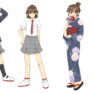 【10/10追加】赤ふち眼鏡の少女の立ち絵