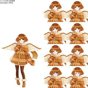 羽の生えた女の子の立ち絵