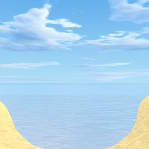 【VRChat想定】Sandy beach【無料ワールドアセット】