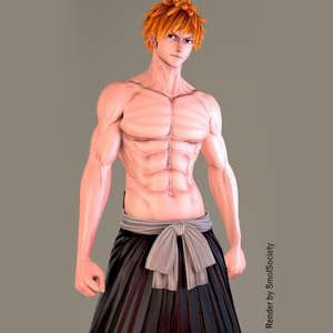 Ichigo Kurosaki - Clothes and Nude