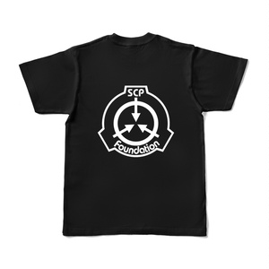 SCP財団背面Tシャツ01（黒）