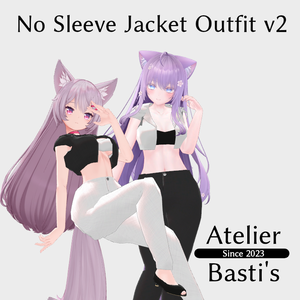 【セール中！】【複数アバター対応】No Sleeve Jacket Outfit v2