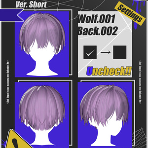 【9アバター対応】3way wolf short【VRChat】 缩略图 10