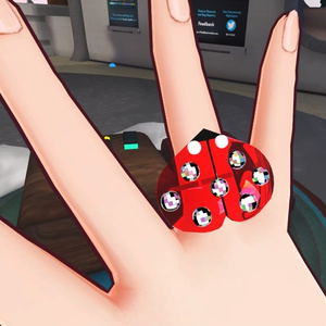 【VRChat向け】ハート型てんとう虫リング 缩略图 2