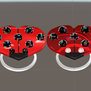 【VRChat向け】ハート型てんとう虫リング 缩略图 3