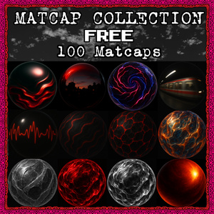 [無料] 100 Matcap Collection 2 ❤️‍🔥 商用利用可 ❤️‍🔥 TafuStore ❤️‍🔥
