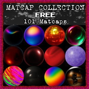 [無料] 100 Matcap Collection 3 ❤️‍🔥 商用利用可 ❤️‍🔥 TafuStore ❤️‍🔥