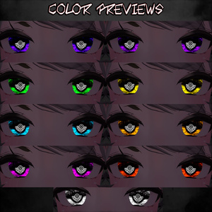 [無料] Bloodlink Vision ♥ VRChat 瞳テクスチャ ♥ 15 アバター対応 ♥ Eye Texture 缩略图 3