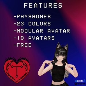 [無料] Heart Piercing ❤️ ハートピアス ❤️ 10アバター対応 ❤️TafuStore 衣類 [VRChat] [Free] 缩略图 7
