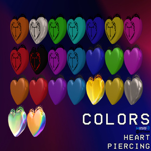 [無料] Heart Piercing ❤️ ハートピアス ❤️ 10アバター対応 ❤️TafuStore 衣類 [VRChat] [Free] 缩略图 2