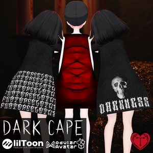 [無料] Dark Cape 🖤10アバター対応 🖤 3D衣装モデル 🖤 TafuStore 衣類 🖤 [VRChat]