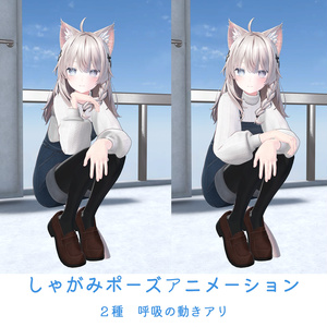 しゃがみポーズアニメーション