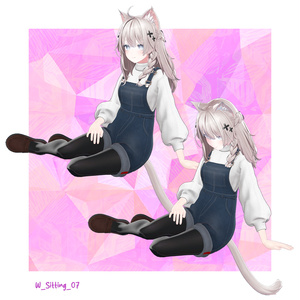 女の子座りポーズアニメーション 缩略图 9