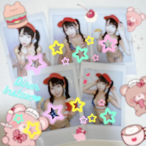 アメリカンダイナーデコチェキ🍔🍟🛼🌈