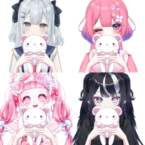 Vtuber素材-しろくまのぬいぐるみを持つ手-高画質＋商用利用権