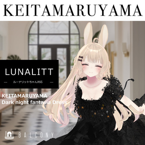 ルーナリットちゃん対応『KEITA MARUYAMA Dark night fantasia dress』