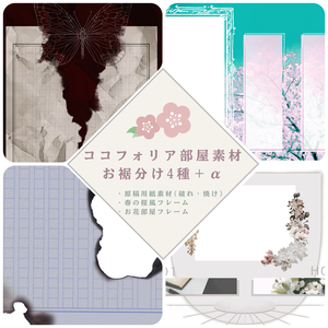 【ココフォリア用部屋素材】お裾分け4種