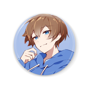 当たりはサイン付き？】だいきり缶バッジ（ぺろきりのすがた