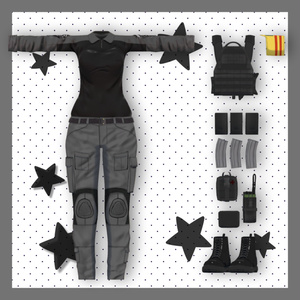 [4アバタ] コンバットシャツ&パンツ (Combat Shirt&Pants) 缩略图 2