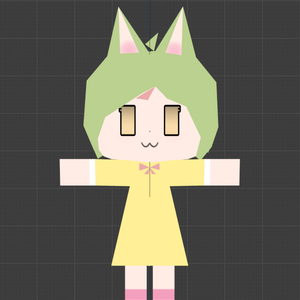 【無料】【cluster用アバター】256ぬい【VRM】