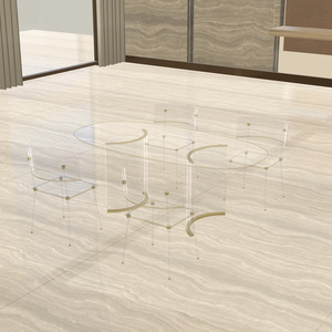 【無料】Glass & Gold Dining Set｜ガラスのダイニングセット 缩略图 2